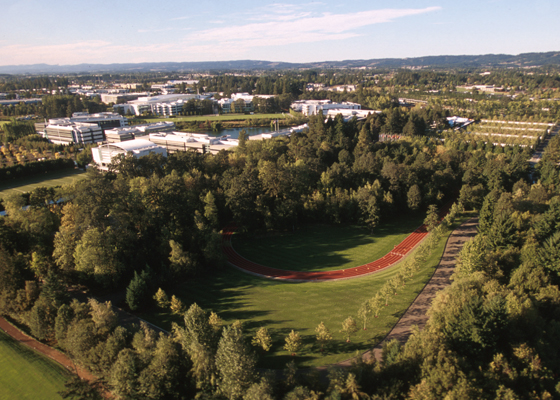 Nike Headquarters Sports Fields, Track Running Path - Mayer Reed