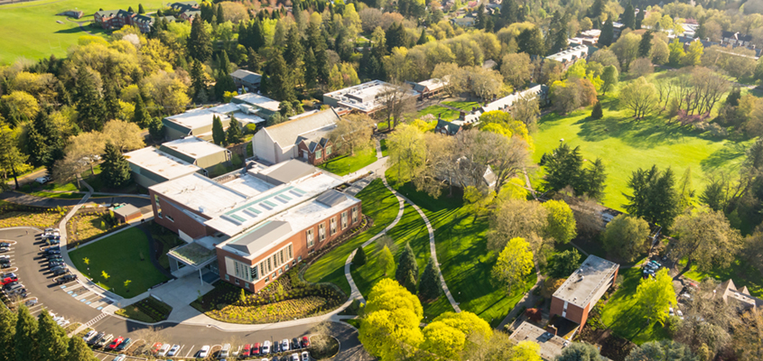 Reed College Performing Arts Building Aerial