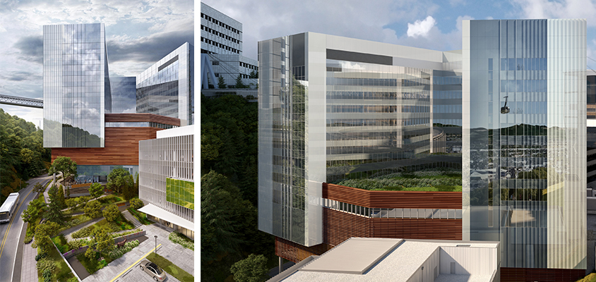 Mayer/Reed was the landscape architect on the OHSU Vista Pavilion hospital